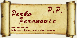 Perko Peranović vizit kartica